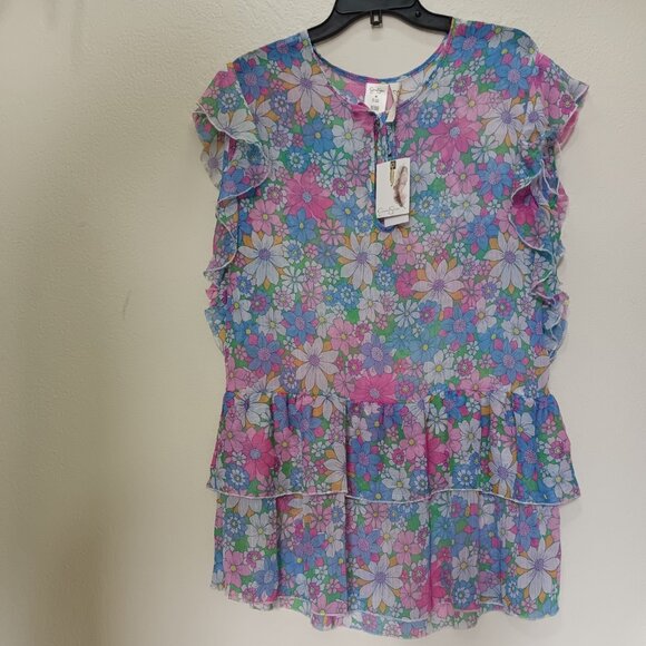 Jessica Simpson Womens Printed Crazy Daisy Ti Multi M - Picture 4 of 6